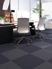 10pcs 30x30cm Easy-To-Install Self-Adhesive Striped Carpet For Office, Living Room, And Bedroom Mats With Aluminum Foil Bottom - No Residue, Freely Spliced