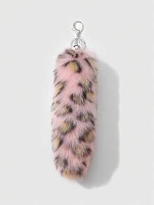 ROMWE Goth 1 móc khóa túi xách hình báo/đuôi hổ giả lông thú giả Y2K dễ thương & mát mẻ, giản dị, sang trọng, chất lượng cao, thoải mái, dễ thương, thích hợp để hóa trang, mặc hàng ngày, làm quà tặng - Hồng - Xem 1