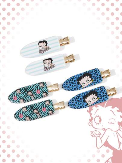 Betty Boop | ROMWE Cartoon Figure Graphic Seamless Hair Claw Clip
