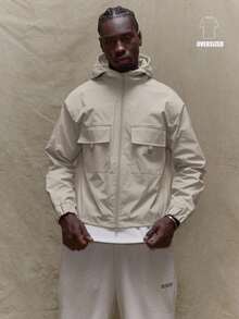 Musero 长袖连帽夹克，带贴袋、拉链和弹性袖口，适合秋冬/春夏穿着。 - 淺灰色 - 查看 1