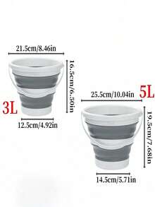 Foldable Bucket - Foldable Silicone Bucket - Portable, Space Saving, Durable, Easy To Clean - Ideal For Car Washing, Outdoor Fishing, Travel, Home Storage And Organizing Household Items - Multicolor - View 18