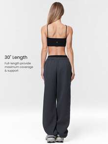 GLOWMODE 30" Everyday Fleece Be Comfy Oversized Fit Adjustable Drawstring Waist Basic Joggers With Side Pockets Daily Casual - Iron Gray - View 5
