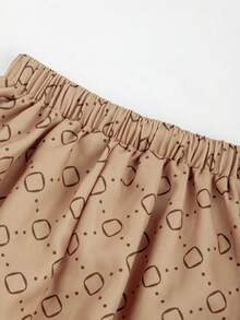 GlowEve 菱形图案褶裥优雅半身裙 - 彩色 - 查看 4