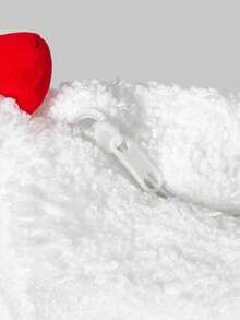 ROMWE Kawaii Cute Cartoon Chicken Shaped Plush Crossbody Bag, Novelty Animal Shaped Funny Fluffy Hen Rooster Shoulder Bags, Girls Boys Versatile Cartoon Image Satchel Bag With Adjustable Shoulder Strap, Chic Cute Christmas Small Purse Holiday Gifts, Creative Christmas Gift Ideas, Perfectly Matching With Fall Outfits Women - White - View 4