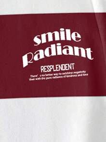 Manfinity Joysei 男士休闲时尚街头学院风撞色条纹字母印花短袖Polo衫，夏季 - 紅白色 - 查看 3