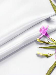 1 pieza Tela de satén lisa, material de satén de poliéster brillante y sedoso, tela de satén nupcial suave de 50x150cm/100x150cm, adecuada para vestido de novia, ropa, manualidades DIY, costura, fondos, decoración de sillas de boda, fondo de fotografía (múltiples colores disponibles) como regalo navideño