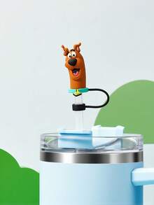 SCOOBY-DOO X SHEIN 1 Pcs Dust-Proof Reusable Straw Cap, Suitable For Straws With A Diameter Of 6-8 Mm,Gift Ideas - 棕色 - 查看 2