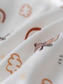 Loomiva Pelele de manga larga con cuello redondo suave de punto con estampado de oso de dibujos animados para bebé niño, versátil y cómodo