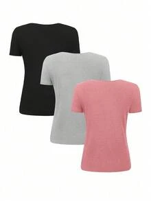 SHEIN Franclia Women's Casual Embroidered Animal Horse Crew Neck T-Shirt - Multicolor - View 2