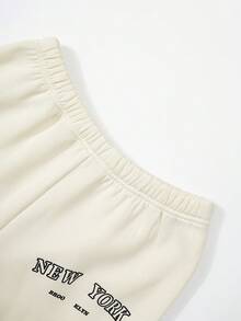 SHEIN ChillGRL 3pcs/Set Teen GirlCasual Outfit, Including Hooded Zip-Up Sweatshirt With Horse Print, White Tank Top, And Elastic Waist Straight Leg Pants, Autumn