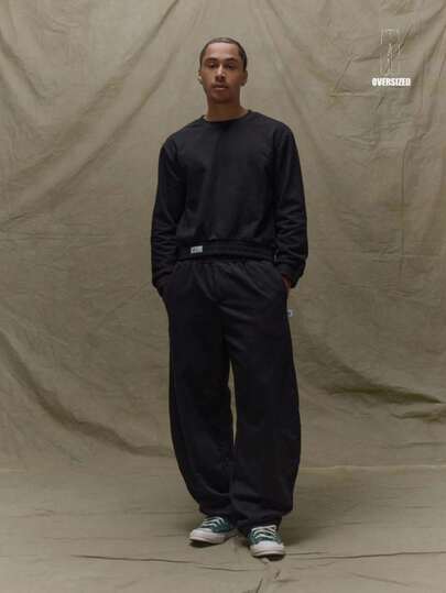 Musero Barrel Leg Elasticated Drawstring Waistband Premium Sweatpants Joggers Fall SPRING SUMMER