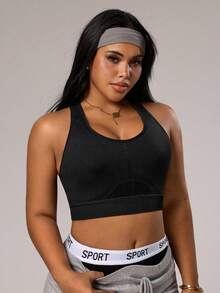 Seamluxe SHEIN Sport 女士加大码无缝运动文胸