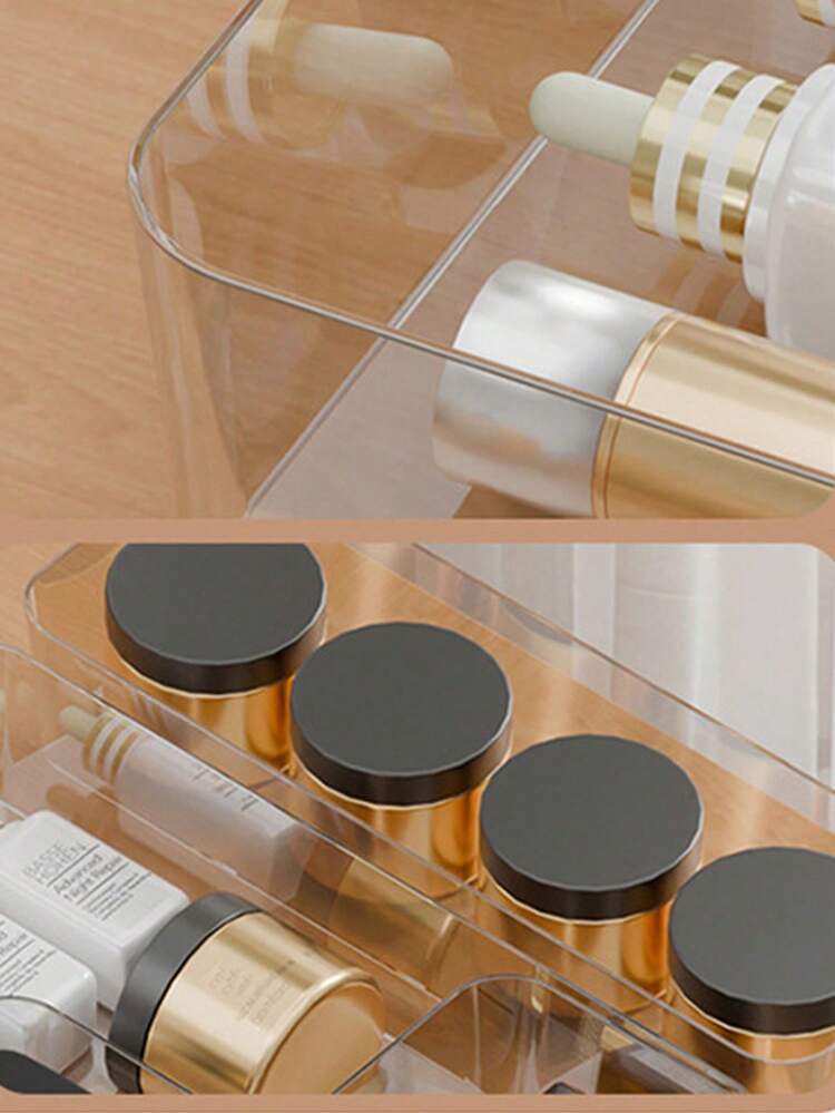 Desktop And Drawer Divider Storage Boxes For Makeup, Cosmetics, Hair Accessories, Office Supplies, Kitchen Items And. Available In Various Sizes And Combinations, With Options For Free Assembly. Durable And Sturdy. 1pc/3pcs/4pcs/6pcs/8pcs/9pcs. - Multicolor - View 5