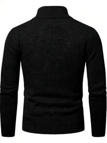 Manfinity Mode Men 1pc Zip Front Jumper Without Shirt - Black - View 2