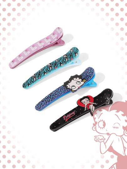 Betty Boop | ROMWE Fashionable Letter & Cartoon Pattern Hair Clips