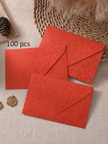 10 件/包高档商业信封、豪华婚礼请柬、名片、精美文具、礼品卡、VIP 邀请函，包括信头、信封和蜡封，圣诞节