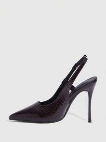 CUCCOO SZL Women's Back Strap Butterfly Decor Lolita Style High Heel Pumps, Burgundy - Coffee Brown - View 8