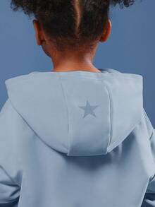 SUMWON Girls Essentials Cinched Hoodie Wide Leg Sweatpant Co-Ord Set Casual Tracksuit Vacation - Blue - View 8