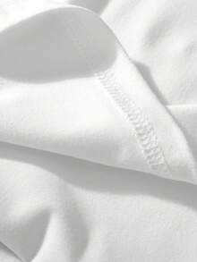 Manfinity Campus Court 男士休闲撞色数字印花T恤，夏季 - 彩色 - 查看 4