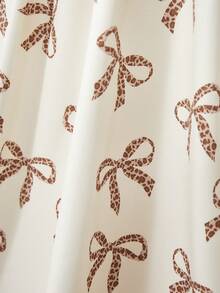 Vestido de manga larga con estampado de mariposa para niñas de talla grande - Albaricoque - Ver 5