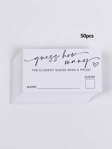 100/50/30 PCS How Many Game Cards Shower Games Bridal Shower Birthday Game,Minimalist Bridal Shower Game,Wedding Shower Games,Bachelorette Party Night,Bridal Shower Games Ideas - White - View 12