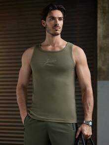 Manfinity VCAY 3pcs/Set Men's Casual Knitted Loose Sleeveless Tank Top, Daily Wear For Young Adults - Black - View 8