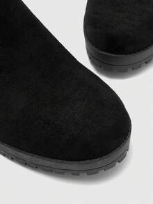 CUCCOO BIZCHIC Women's Buckle Design Fashionable High Heel Mid-Calf Boots For Daily Wear - Black - View 9