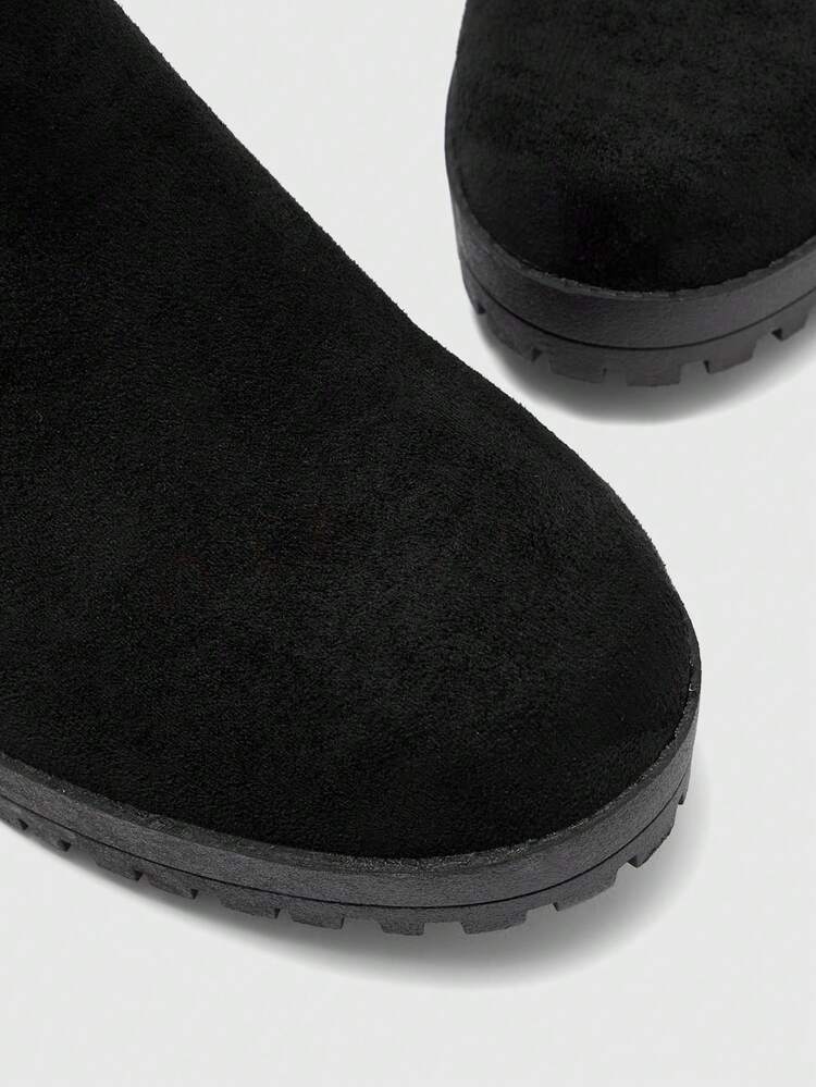 CUCCOO BIZCHIC Women's Buckle Design Fashionable High Heel Mid-Calf Boots For Daily Wear