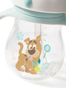SCOOBY-DOO X SHEIN 260 Ml  / 8 Oz Leak-Proof Silicone Straw Infant Straw Cup, With Removable Handle For Easy Cleaning, Tritan,Gift Ideas - 淺灰色 - 查看 9