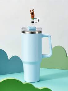 SCOOBY-DOO X SHEIN 1 Pcs Dust-Proof Reusable Straw Cap, Suitable For Straws With A Diameter Of 6-8 Mm,Gift Ideas - 棕色 - 查看 5