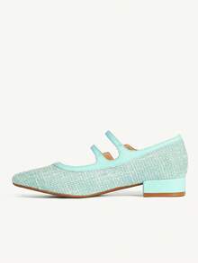 CUCCOO CHICEST Zapatos planos cómodos y versátiles con doble hebilla para mujer - Azul Marino - Ver 12