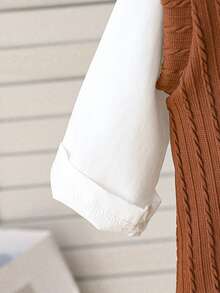 Souflis Souflis 3pcs Baby Boy Textured V-Neck Sweater Vest Set With Long Sleeve Shirt And Red Plaid Pants, Elegant Outfit Suitable For Christmas, Halloween, Parties And Other Autumn/Winter Occasions Baby Boys Holiday Wedding Dress Gentleman Outfit Toddler Brown Baby Boy Outfit Long Sleeve Shirt Top Vest Bib Pants Bow Tie Toddler