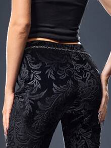 ROMWE Goth Fashionable Retro Heart And Star Moon Design Women Waist Chain - Silver - View 5