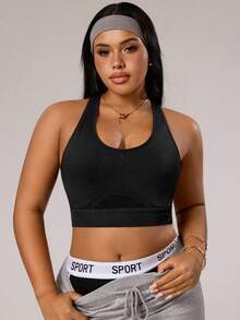 Seamluxe SHEIN Sport 女士加大码无缝运动文胸