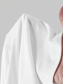 ROMWE Goth 纯色褶皱时尚Y2K性感修身抹胸上衣 - 白色 - 查看 5