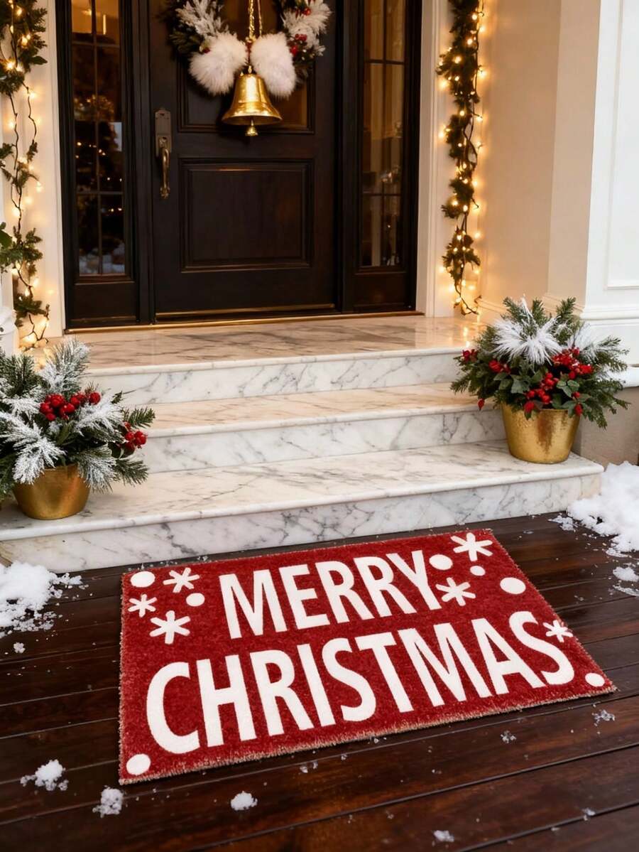 Cirelle Thảm trải sàn Giáng sinh thời trang và ấm áp không chỉ là tấm thảm chống trượt ở lối vào mà còn là vật trang trí cho phòng khách Giáng sinh. Được làm từ chất liệu cao cấp, thảm không gây cản trở việc đóng mở cửa, mang đến cho khách cảm giác ấm áp và vui vẻ. - Thảm sàn theo chủ đề Giáng sinh - Xem 1