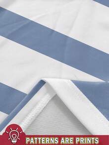 SHEIN LUNE 女士条纹针织卫衣，适合秋冬季穿着，休闲百搭 - 彩色 - 查看 3