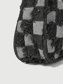 DareSee Y2K 时尚多功能星月装饰独特粉色链条单肩包，女士法棍包，小众时尚设计，蒸汽朋克，哥特风，女士包包，酷女孩街头风，音乐节，派对，摇滚风女士包包，适合女孩街头风格，明星同款印花女士单肩包，完美搭配派对服装，Y2K 音乐节礼物 - 黑色 - 查看 6