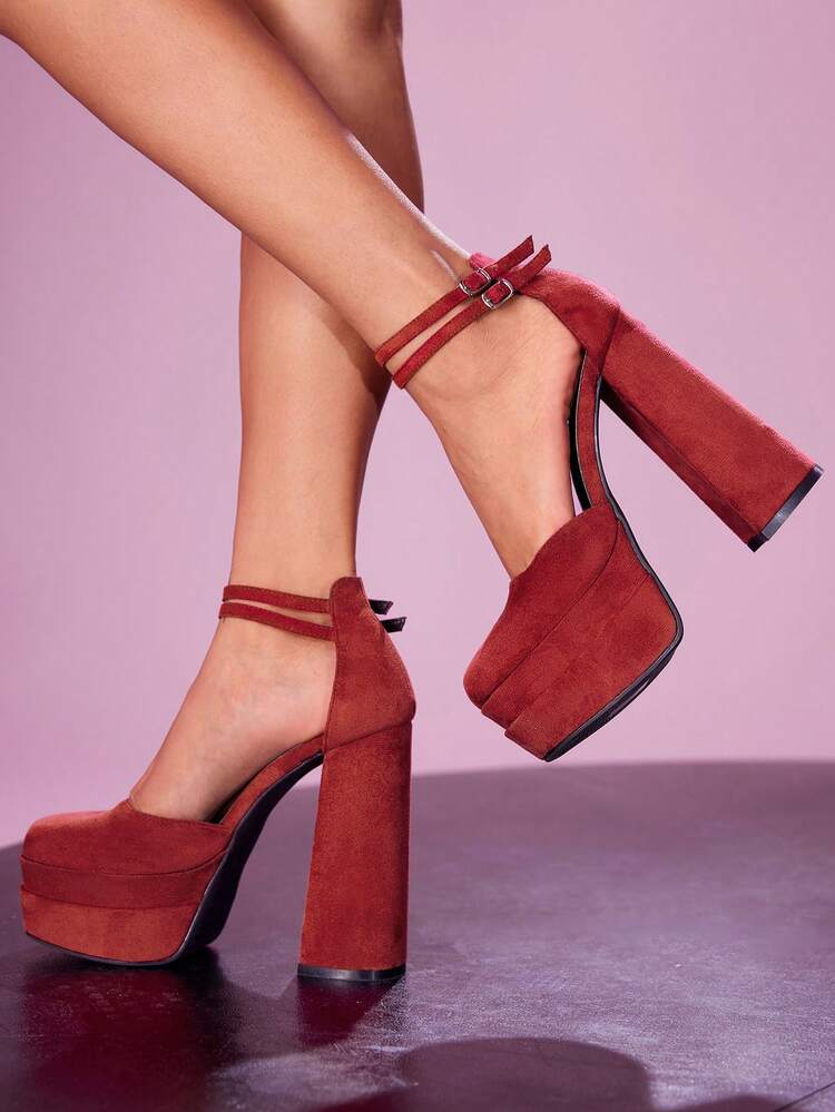 CUCCOO LuxiPop Glossy Patent Leather High Heel Pumps, Elegant Platform Heels Suitable For Music Festivals, Halloween, Christmas, Party, Nightclub