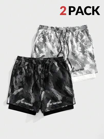 Manfinity VCAY Men's Knitted Casual Daily Loose Solid Color Elastic Waistband Straight Leg Pants