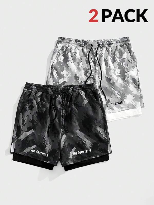 Manfinity VCAY 男士针织休闲日常宽松纯色松紧腰直筒裤