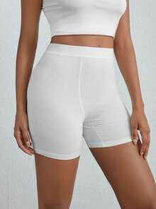 Ocili Leisure Supersoft Boyshort Panties, Blended Fabric, Silky, Can Be Paired With Any Basic Top - White - View 4