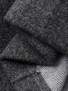 Dazy-Less 女士宽松休闲商务羊毛混纺短裤，秋冬款 - 灰色 - 查看 4