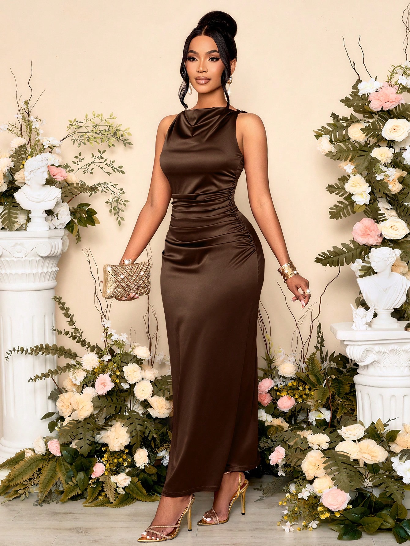 Women's drape party dress