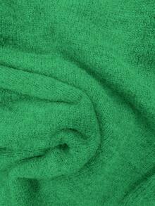 SHEIN Unity V-Neck Knitted Women's Bodycon Sweater Dress, Autumn/Winter - Green - View 8