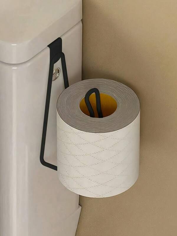 1 pieza Soporte para papel higiénico montado en la pared sin perforación, organizador de estante para toallas, estante de almacenamiento para el baño, la cocina y el inodoro, para el hogar, el hotel y la habitación del dormitorio