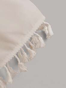 Swim Basics Women's Solid Color Fringe Sleeve Loose Kimono Cover Up, Suitable For Vacation - Khaki - View 3