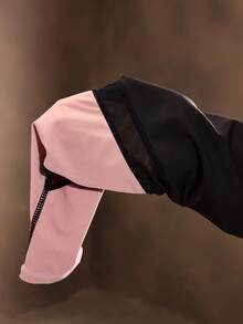 SHEIN Cheerettes 女式撞色印花高腰运动紧身裤 - 粉色 - 查看 7