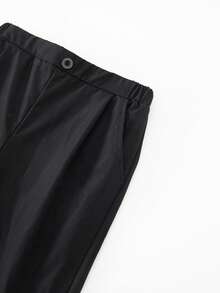 Bộ vest lịch lãm 3 món dành cho nam thiếu niên - Trang phục biểu diễn sân khấu thời trang cao cấp, sang trọng. Bao gồm áo khoác vest, áo vest ôm sát và quần tây thường ngày. - màu đen - Xem 5