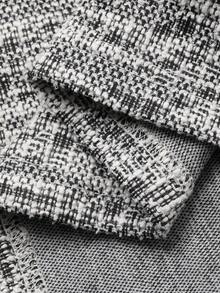 DAZY Váy dài vừa phải cổ bẻ phối màu thanh lịch dành cho nữ, mùa thu - Xám - Xem 10